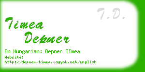 timea depner business card